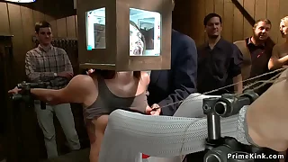 Team a few sluts anal bdsm banged nigh public